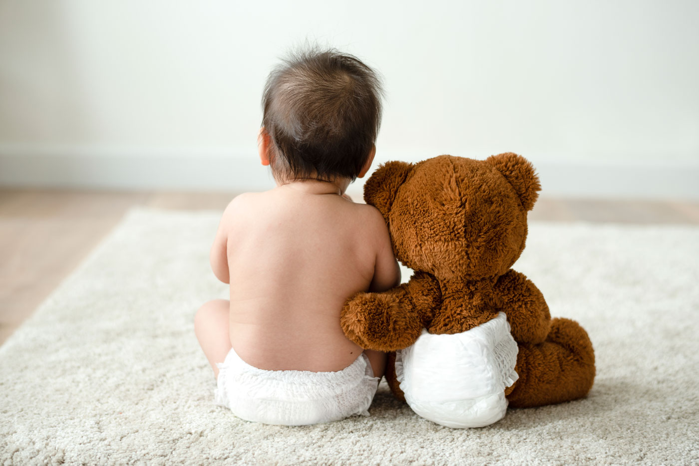 baby in diapers